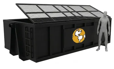 12 Yard Lidded Bin