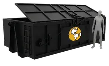 12 Yard Lidded Bin