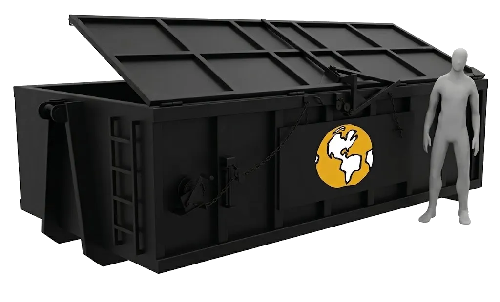 12 Yard Lidded Bin in Calgary