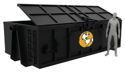 12 Yard Lidded Bin